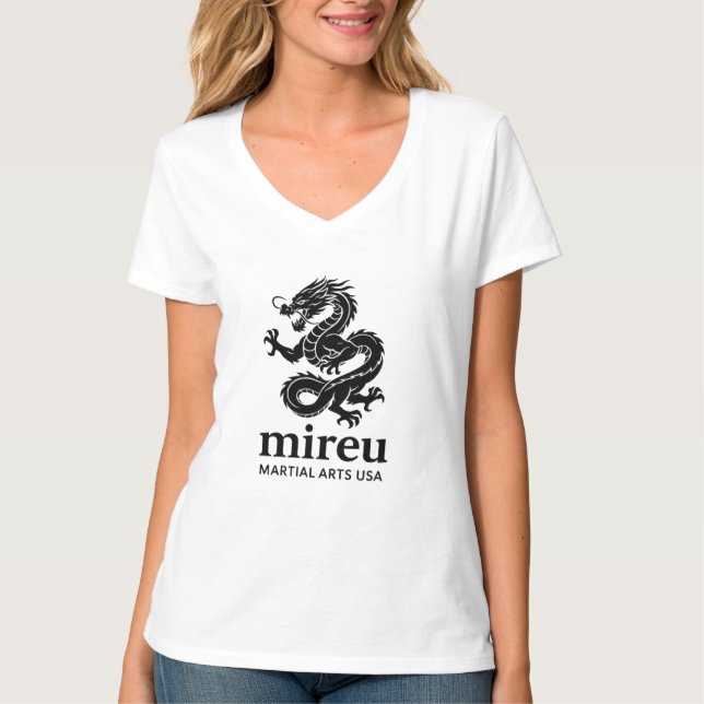Camiseta Clássica de Camiseta T-Shirt Mireu Dragon (Frente)