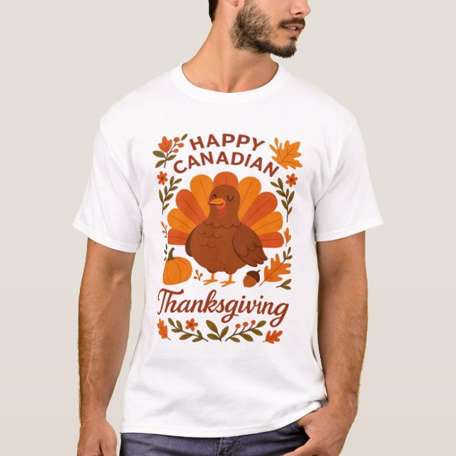 Camiseta Clássica de Celebração de Outono de Ação  (Frente)