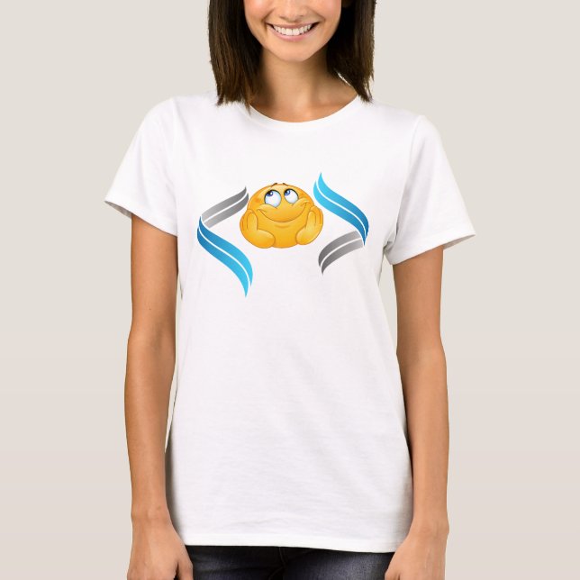 Camiseta Clássica de Conforto com Design de Bom Pe (Frente)