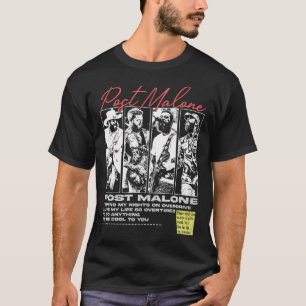 Camiseta Clássica de Design Vintage Post M-a-l-o-n