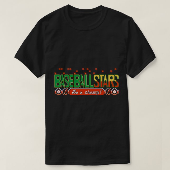 Camiseta Clássica de Estrelas de Baseball (NES Tit (Frente do Design)