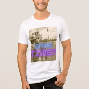 Camiseta Clássica de Gravura de Futebol Retrô Game
