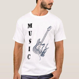 Camiseta Clássica de Guitarra para Amantes de Músi