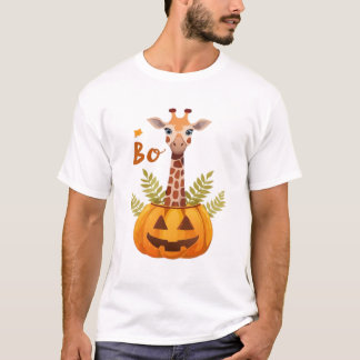 Camiseta Clássica de Halloween Giraffe Boo_8