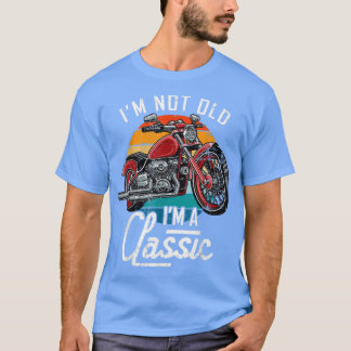 Camiseta clássica de motocicleta, sou uma camisa c