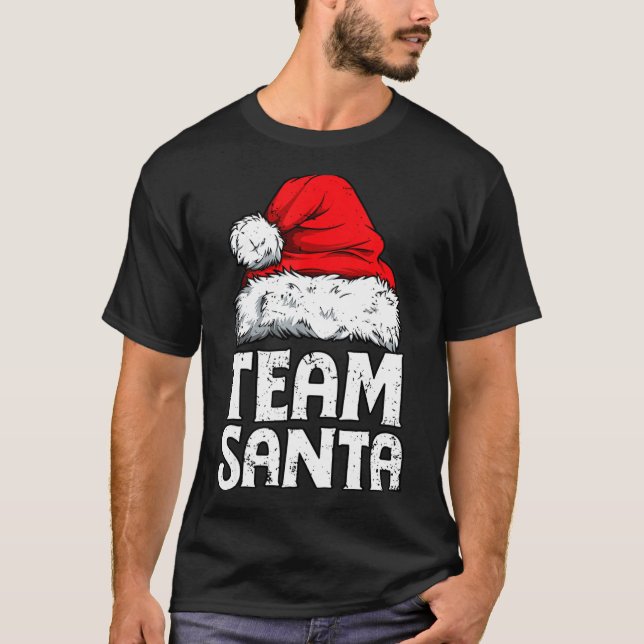 Camiseta Clássica de Natal dos Papais noeis de Equ (Frente)