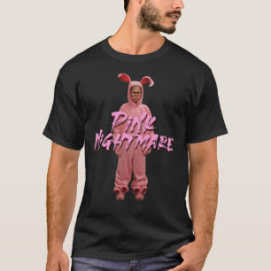 Camiseta Clássica de Natal Rosa Nightmare