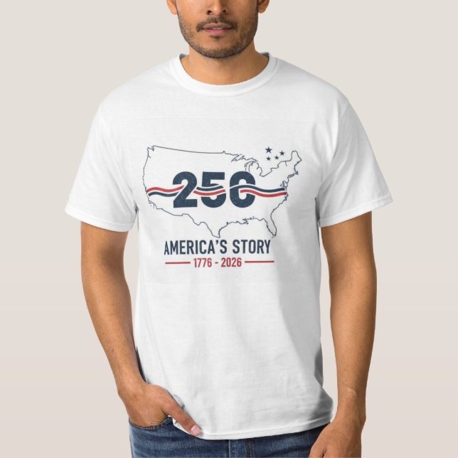 Camiseta Clássica de Orgulho Americano – Estrelas  (Frente)