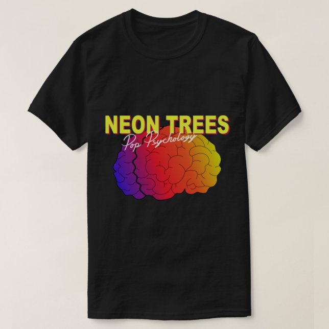 Camiseta Clássica de Psicologia por Pop Neon Trees (Frente do Design)