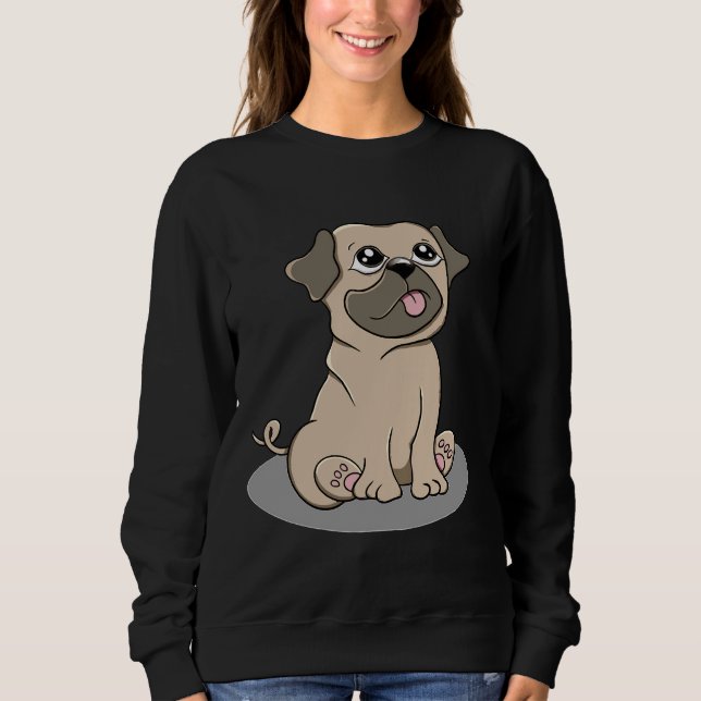 Camiseta Clássica de Pug 221 (Frente)