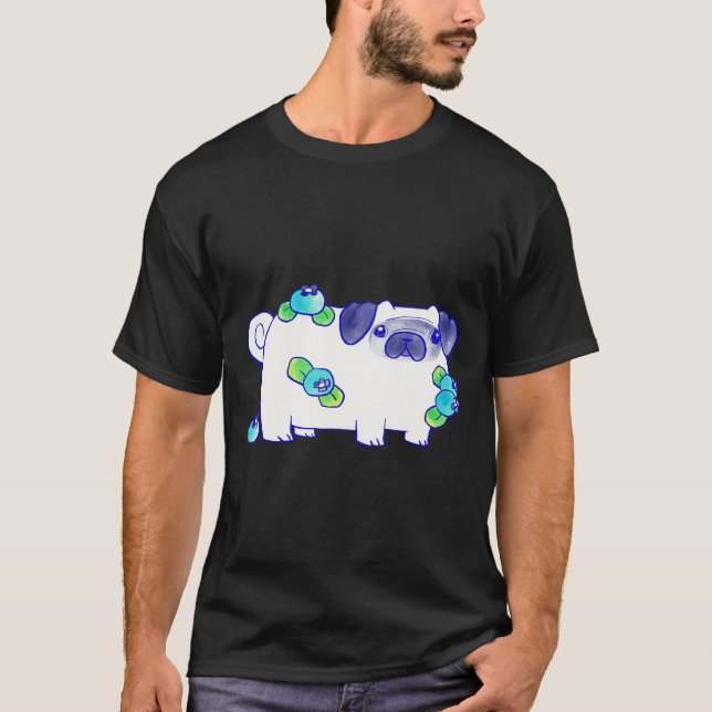 Camiseta Clássica de Pug de Amorango 579 (Frente)