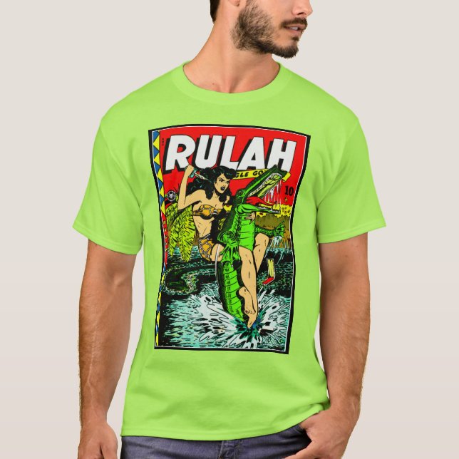 Camiseta Clássica de Quadrinhos RULAH dos Anos 40 (Frente)