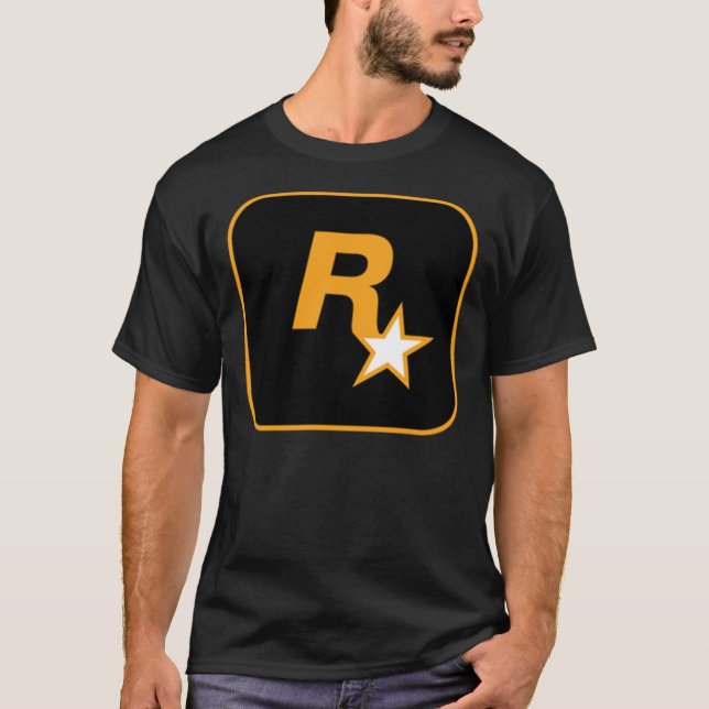 Camiseta Clássica Design de Jogos Rockstar Contemp (Frente)