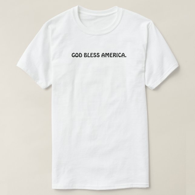 Camiseta Clássica 'Deus Abençoe a América' (Frente do Design)