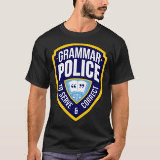 Camiseta Clássica do Crachá de Polícia Gramática