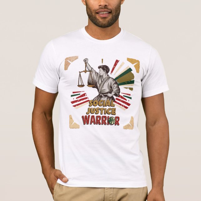 Camiseta Clássica do Guerreiro da Justiça Social - (Frente)