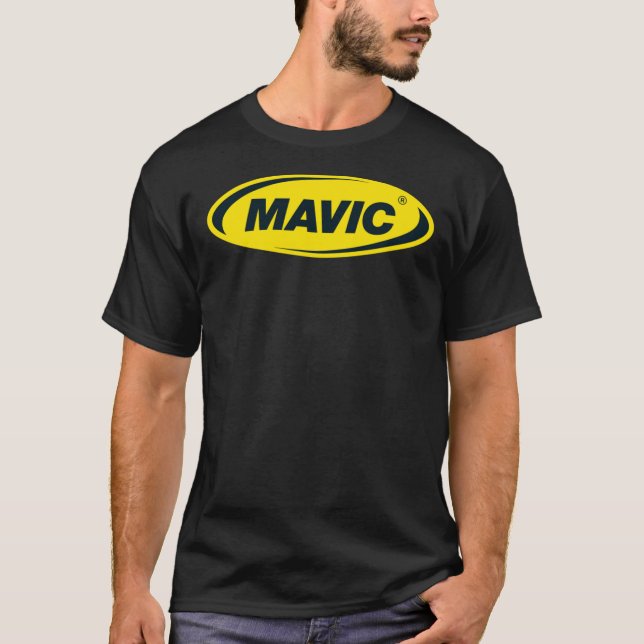 Camiseta Clássica do Logotipo de Bike Mavic (Frente)