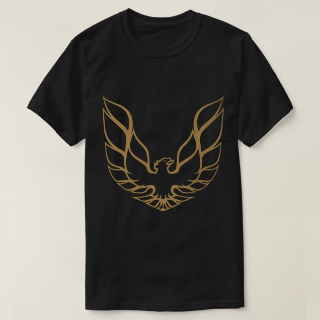 Camiseta Clássica do Logotipo Trans Am Dourado Clá (Frente do Design)