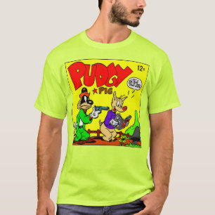 Camiseta Clássica do Porquinho Pudgy dos Anos 40