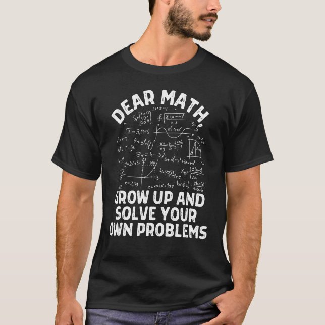 Camiseta Clássica Engraçada Coisa de Matemática para Menino (Frente)