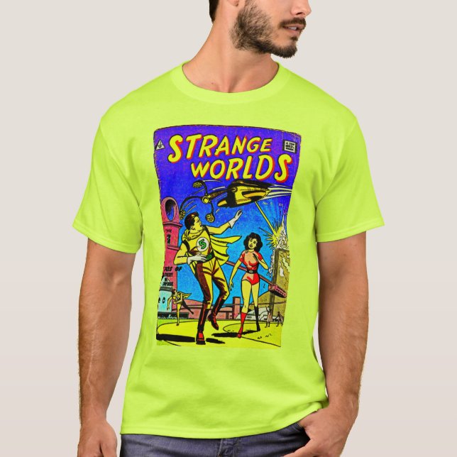 Camiseta Clássica Estranha Mundos (Frente)