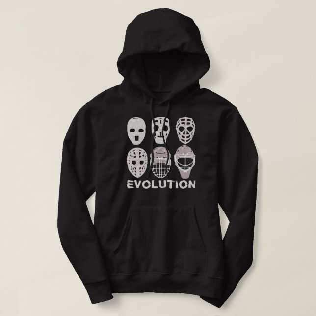 Camiseta Clássica Evolution de Hockey Goalie Mask (Frente do Design)