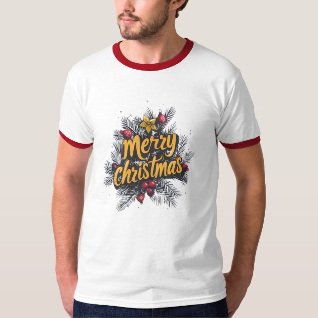 Camiseta Clássica Feliz Natal (Frente)