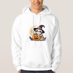 Camiseta Clássica Fofa de Halloween com Preguiça