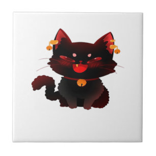 Camiseta Clássica Gato Preto Assustador Fofo com S