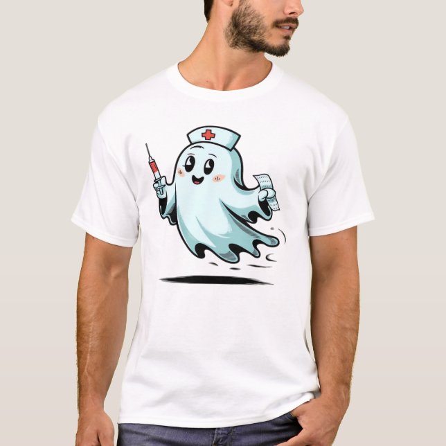 camiseta clássica ghost nurse_2 (Frente)