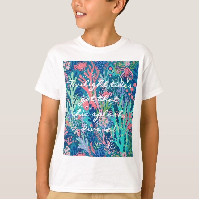 Camiseta clássica infantil com gráfico estiloso (Frente)