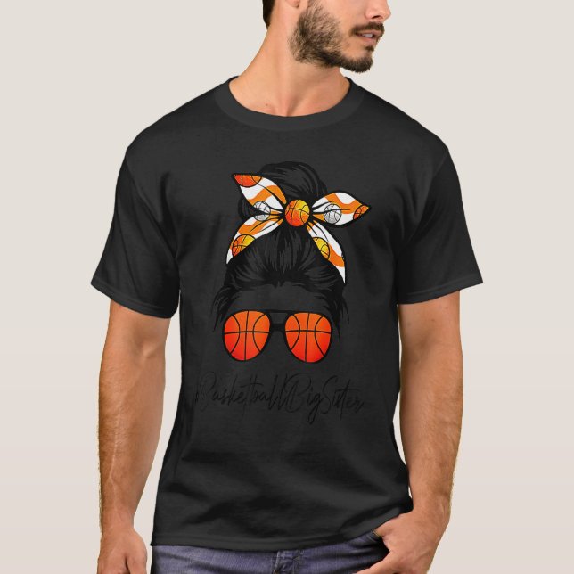 Camiseta Clássica Irmã Grande Vida Cabelo Maluco Bun Basque (Frente)