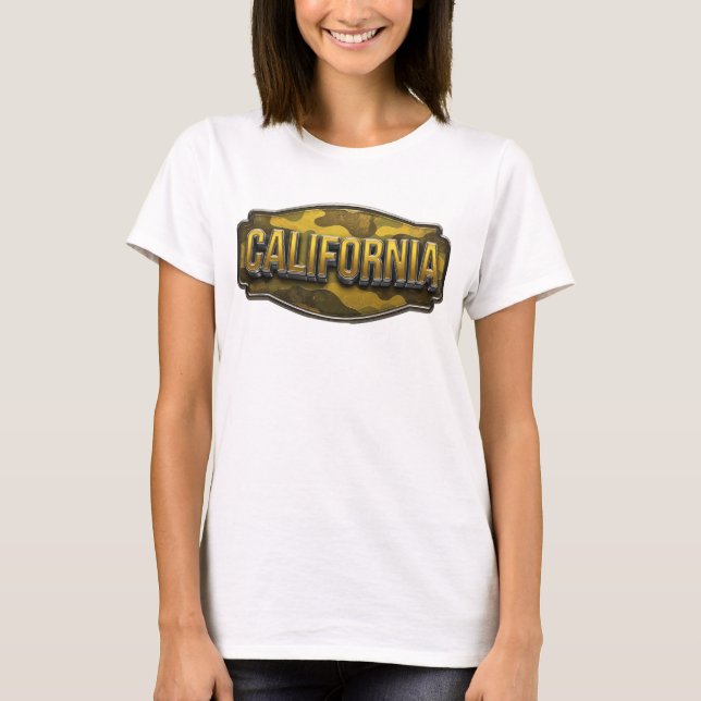 Camiseta Clássica Laranja CALIFÓRNIA (Frente)