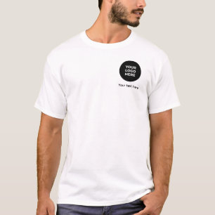Camiseta Clássica Masculina com Seu Logotipo/Texto