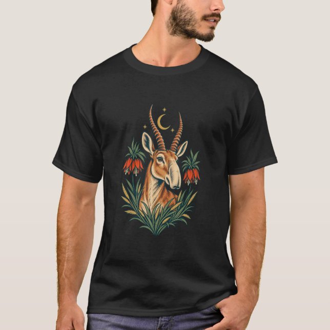 Camiseta Clássica Moonlit Saiga Crown Imperial (Frente)