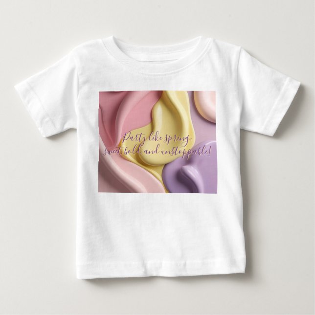 Camiseta clássica para bebê em gráfico elegante (Frente)