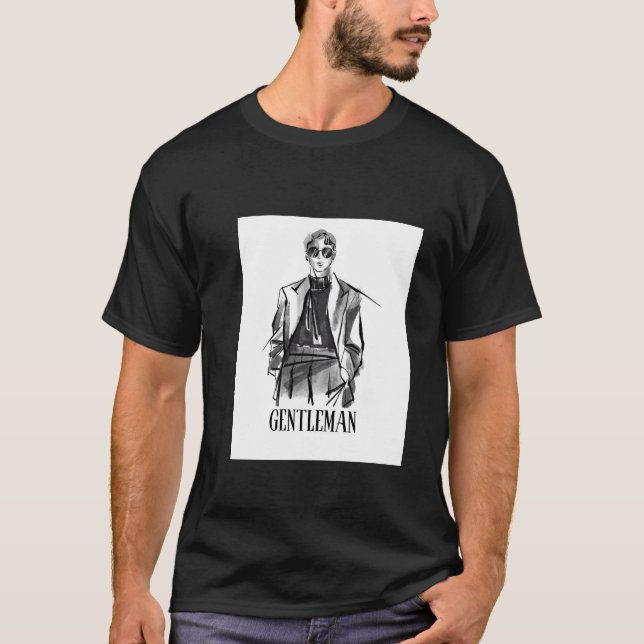 Camiseta Clássica para Cavalheiro Moda Atemporal p (Frente)