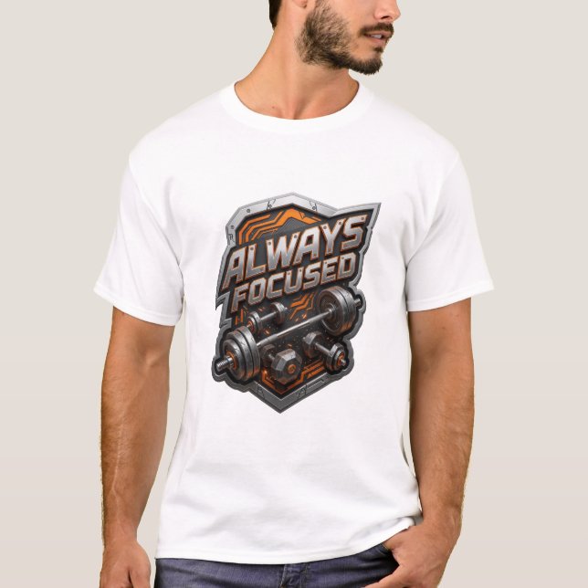 Camiseta Clássica Prata SEMPRE FOCADO Statement (Frente)