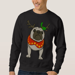 Camiseta Clássica Pug de Reindeer de Natal 883