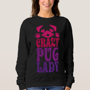Camiseta Clássica Rosa-Pug Louca 287
