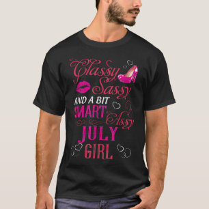 Camiseta Clássica Sassy E Uma Menina De Julho De Assy Intel