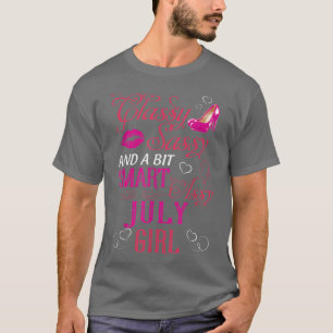 Camiseta Clássica Sassy E Uma Menina De Julho De Assy Intel