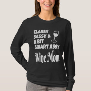 Camiseta Clássica Sassy Um Pouco De Vinho De Assy Inteligen
