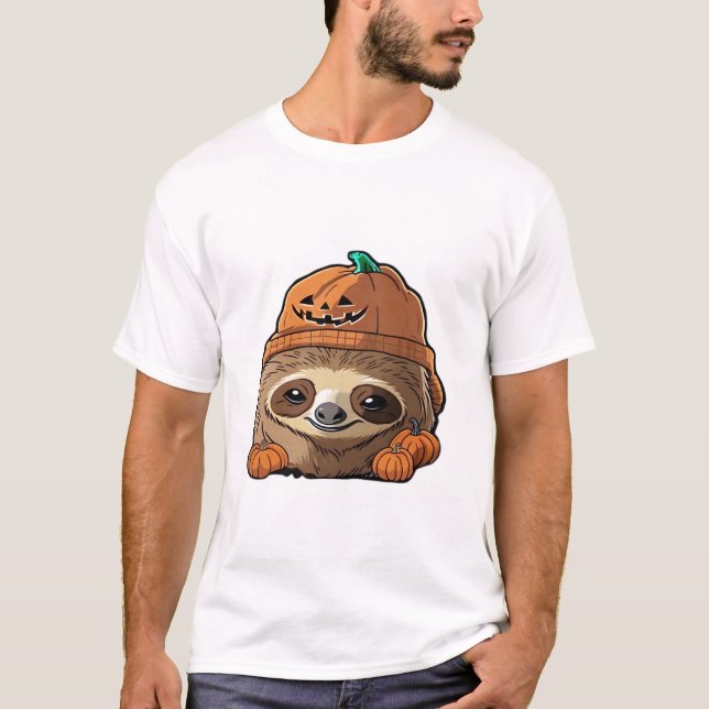 Camiseta Clássica Sloth espuki sison halloween (Frente)