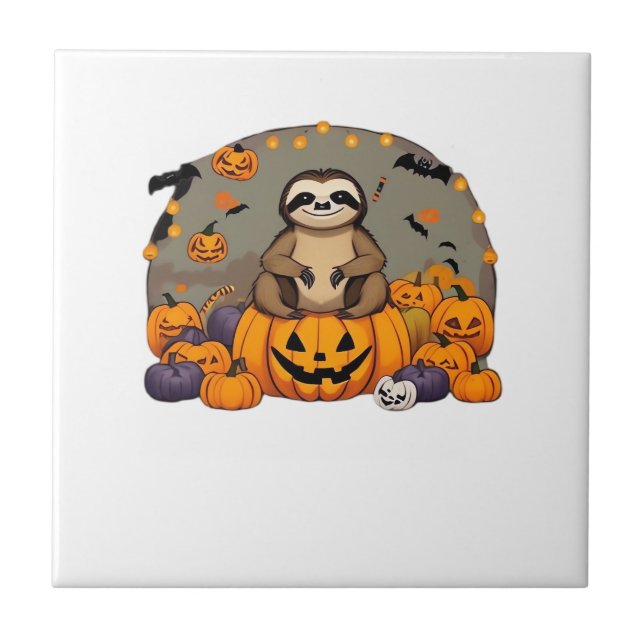 Camiseta Clássica Sloth-o-ween (Frente)
