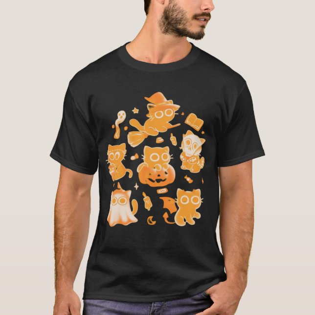 Camiseta Clássica Spooky Kittens (Frente)