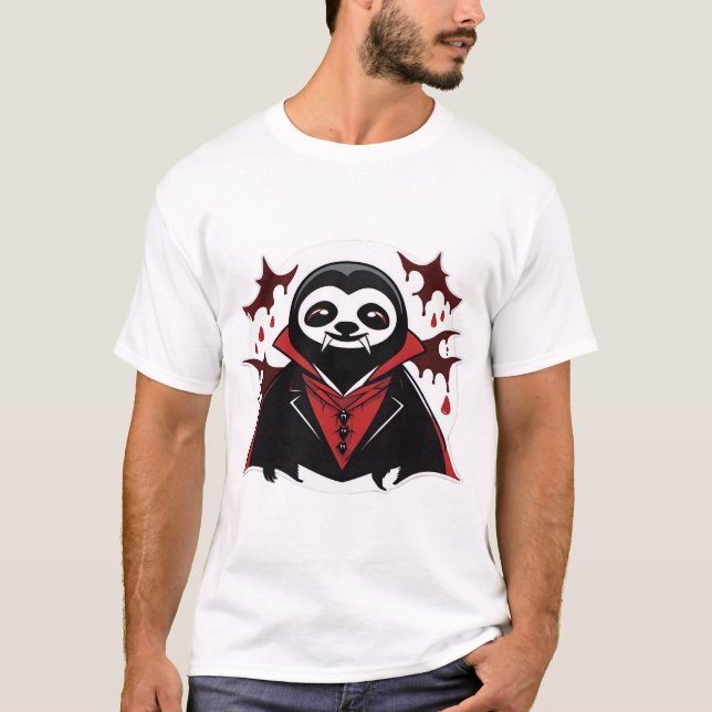 Camiseta Clássica vampiro preguiça_1 (Frente)