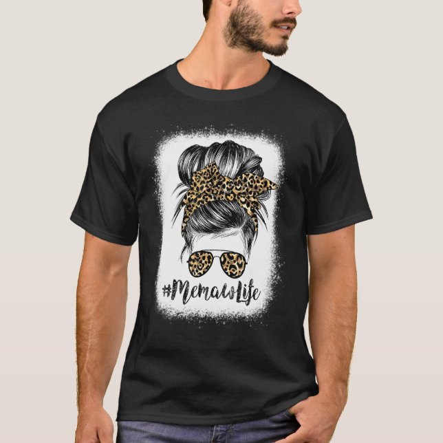 Camiseta Clássica Vida com as Maçãs de Padrões do Leopardo (Frente)