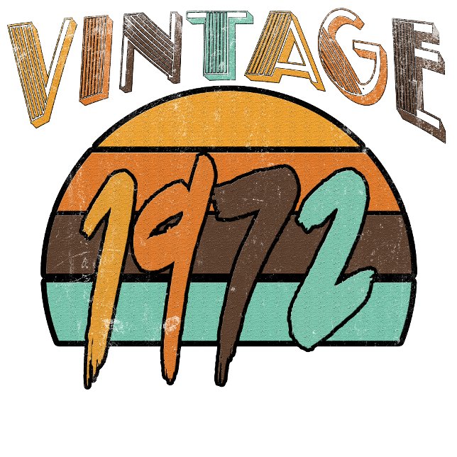 Camiseta Clássica Vintage 1972 (Criador carregado)
