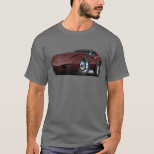 Camiseta Clássica Vintage Burgundy Corvette